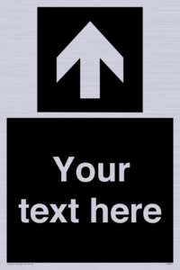 Custom Directional signage black arrow up