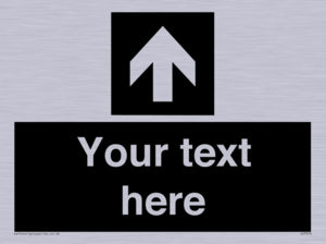 Custom Directional signage black arrow up