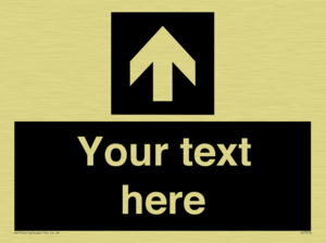 Custom Directional signage black arrow up
