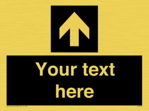 Custom Directional signage black arrow up