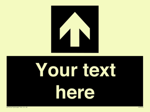 Custom Directional signage black arrow up