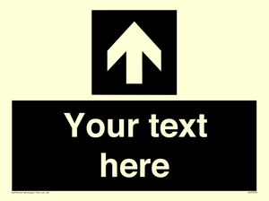 Custom Directional signage black arrow up