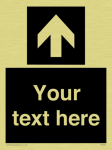 Custom Directional signage black arrow up