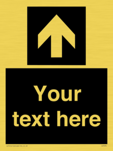 Custom Directional signage black arrow up