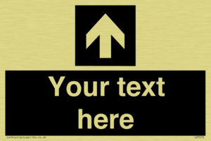 Custom Directional signage black arrow up