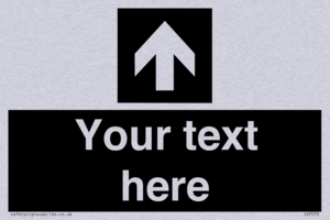 Custom Directional signage black arrow up