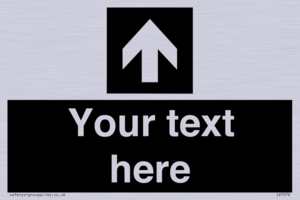 Custom Directional signage black arrow up