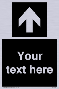 Custom Directional signage black arrow up