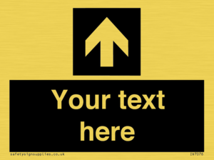 Custom Directional signage black arrow up