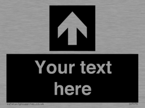 Custom Directional signage black arrow up