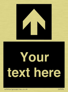 Custom Directional signage black arrow up