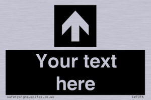 Custom Directional signage black arrow up