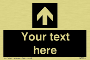 Custom Directional signage black arrow up