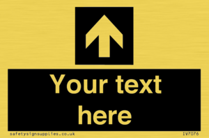 Custom Directional signage black arrow up