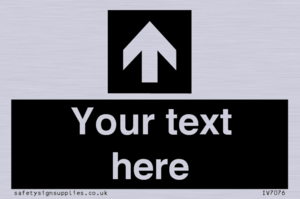 Custom Directional signage black arrow up