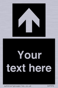 Custom Directional signage black arrow up