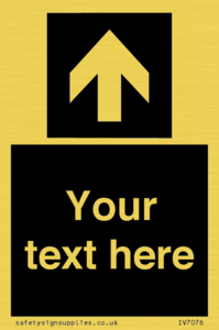 Custom Directional signage black arrow up