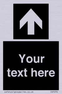Custom Directional signage black arrow up