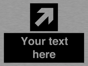 Custom Directional signage black arrow up right