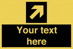 Custom Directional signage black arrow up right