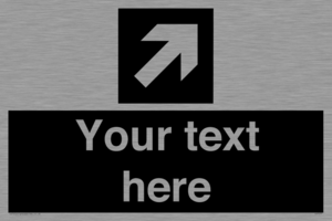 Custom Directional signage black arrow up right