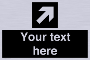 Custom Directional signage black arrow up right