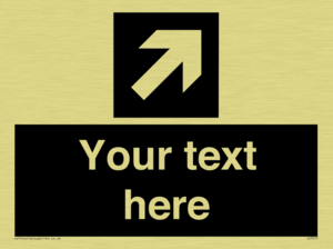 Custom Directional signage black arrow up right