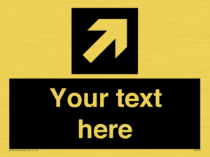 Custom Directional signage black arrow up right