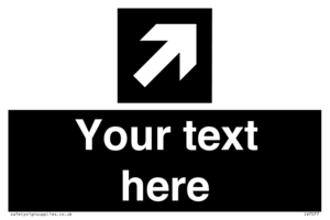Custom Directional signage black arrow up right