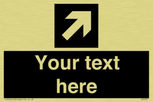 Custom Directional signage black arrow up right