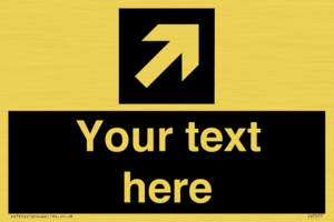 Custom Directional signage black arrow up right