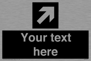 Custom Directional signage black arrow up right