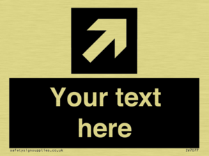 Custom Directional signage black arrow up right