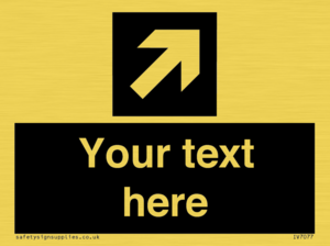 Custom Directional signage black arrow up right