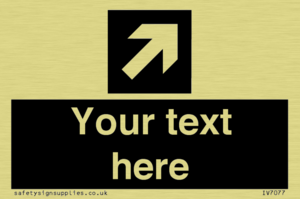 Custom Directional signage black arrow up right