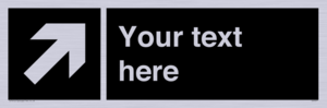Custom Directional signage black arrow up right