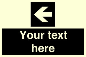 Custom Directional signage black arrow left