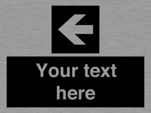 Custom Directional signage black arrow left