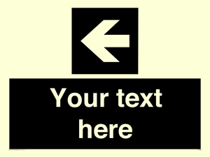 Custom Directional signage black arrow left