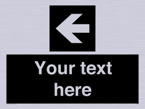 Custom Directional signage black arrow left