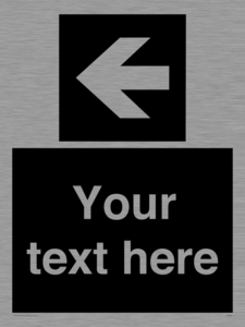 Custom Directional signage black arrow left