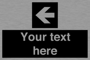 Custom Directional signage black arrow left