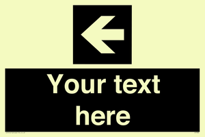 Custom Directional signage black arrow left