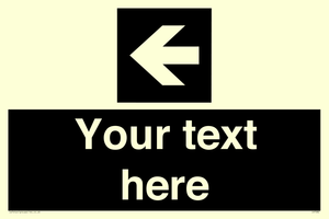 Custom Directional signage black arrow left