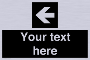 Custom Directional signage black arrow left