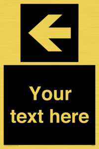 Custom Directional signage black arrow left