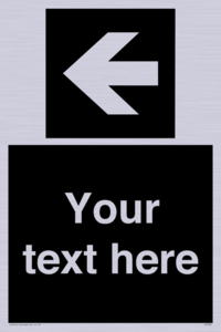 Custom Directional signage black arrow left