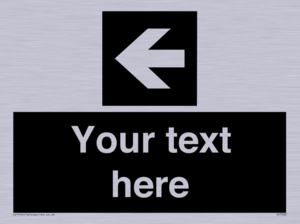 Custom Directional signage black arrow left