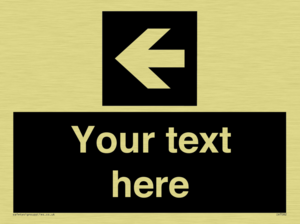 Custom Directional signage black arrow left