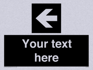 Custom Directional signage black arrow left
